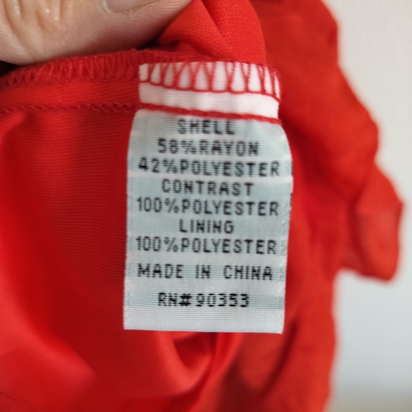 Kings Road Vibrant Red Sleeveless Boho Cottagecore Midi Dress Size XL. Poppy Red - Picture 4 of 4